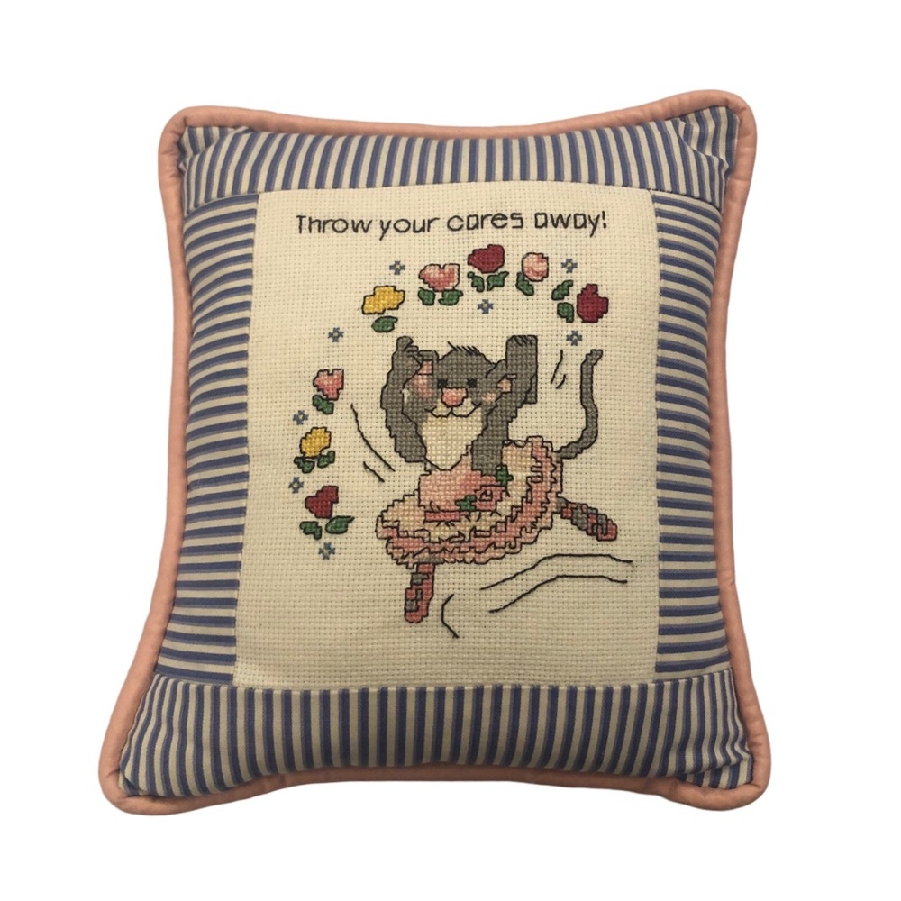 Throw Your Cares Away Ballerina Mouse Decorative Pillow - Picture 4 of 7